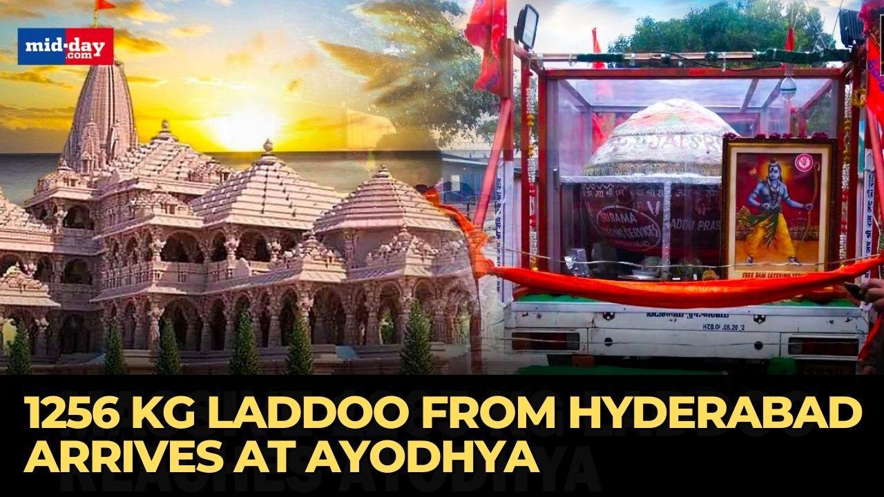 Ayodhya Ram Mandir: 1265 kg ‘Laddoo Prasad’ from Hyderabad reaches Ayodhya