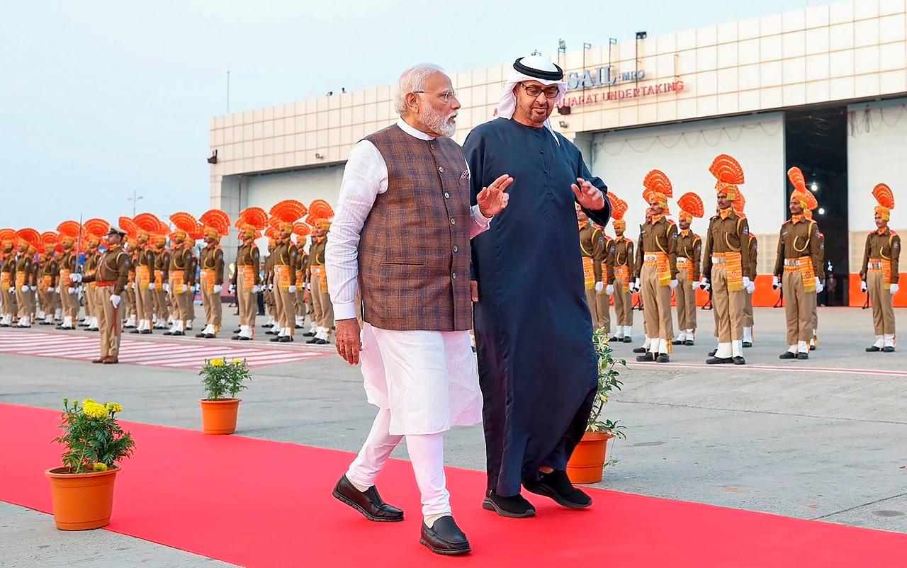 Prime Minister Narendra Modi, who received UAE President Mohammed bin Zayed Al Nahyan at the Ahmedabad airport on Tuesday, described the UAE leader as 