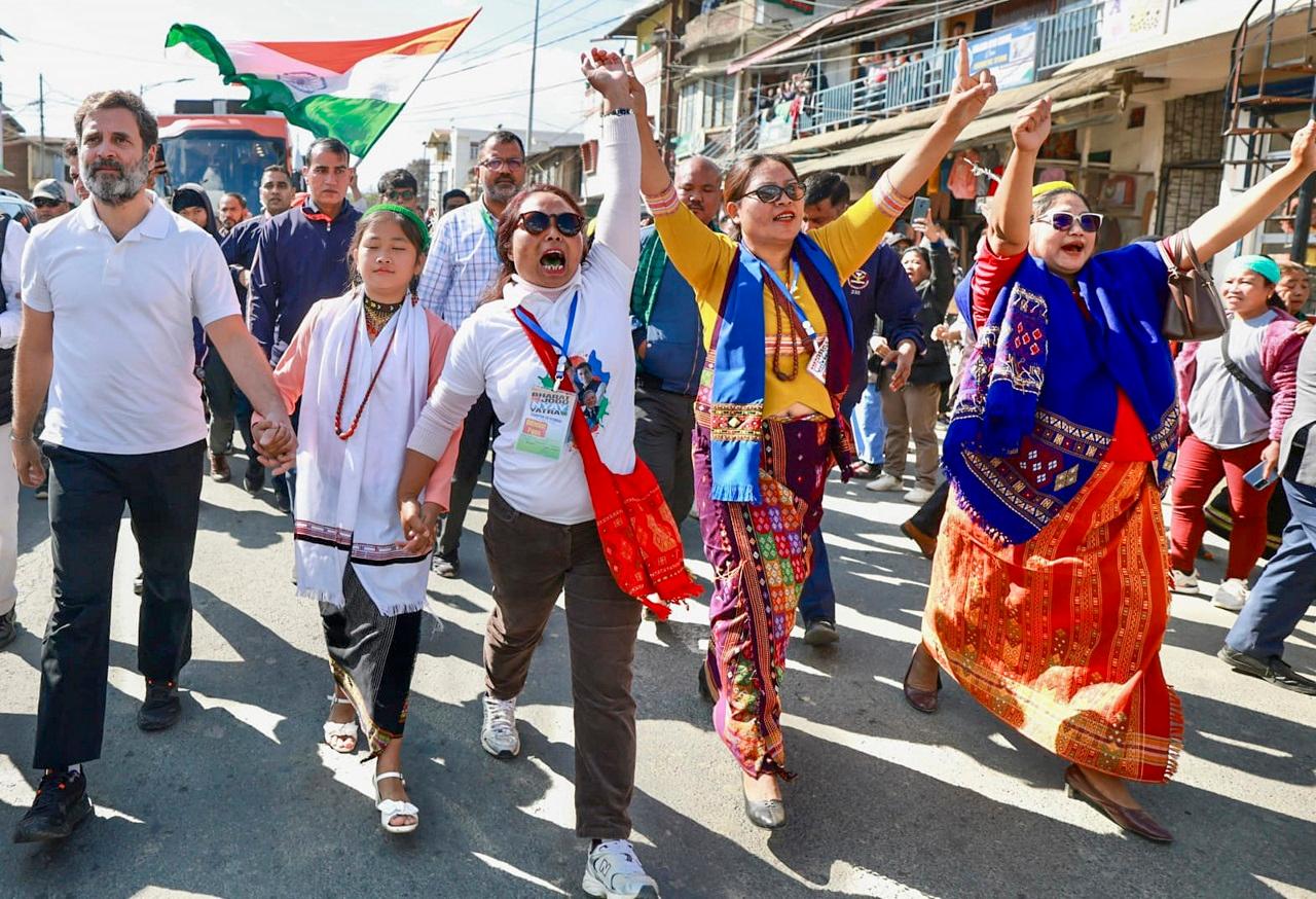 Congress leader Rahul Gandhi on Tuesday expressed gratitude to the people of Manipur after his Bharat Jodo Nyay Yatra crossed the state and entered Nagaland on Monday evening