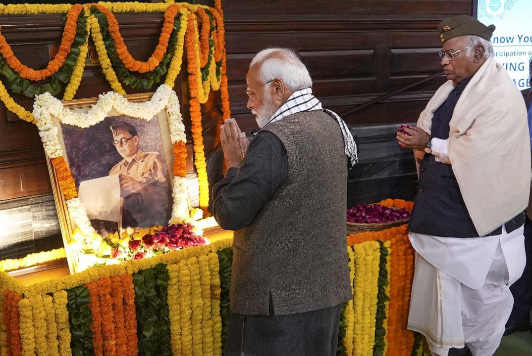 In Photos: PM Modi, Kharge, others pay tributes to Netaji Subhash Chandra Bose