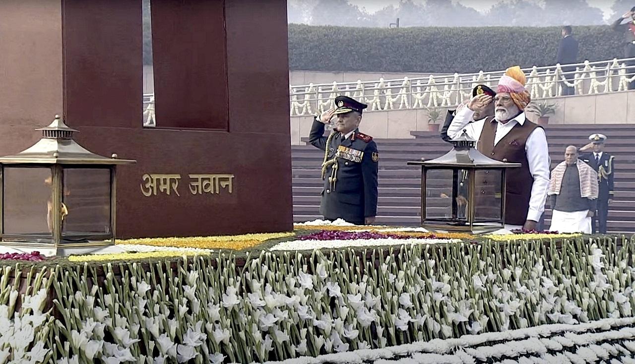 The iconic memorial in the India Gate complex was inaugurated by Modi in 2019