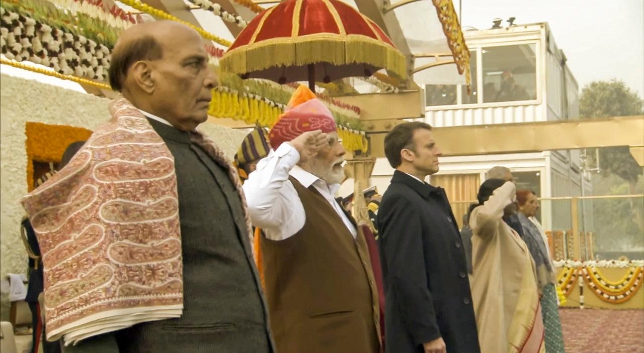 It was the sixth time that a French leader was the chief guest at the Republic Day parade