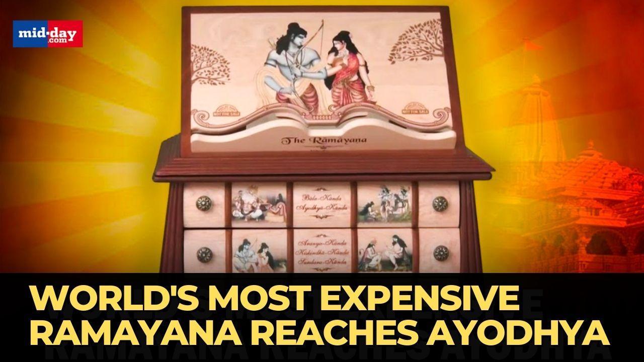Ayodhya Ram Mandir: World’s Most Expensive Ramayana Reaches Ayodhya 