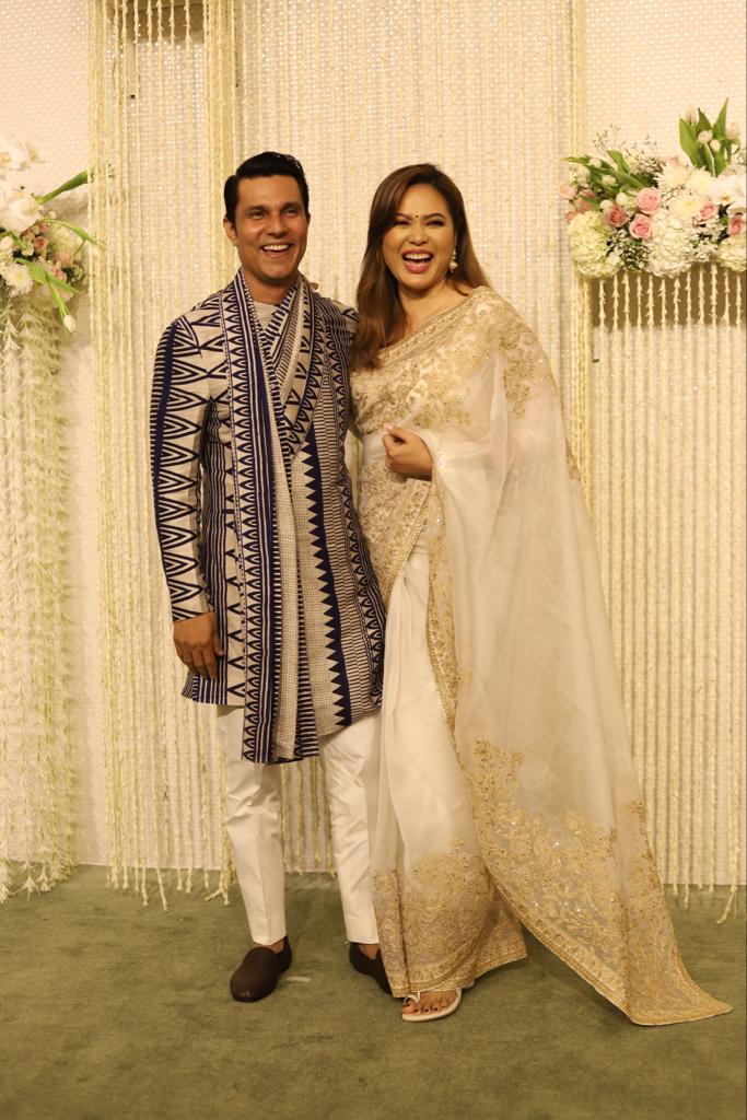 Lin Laishram and Randeep Hooda were among the guests who attended the celebration to bless the newlywed couple
