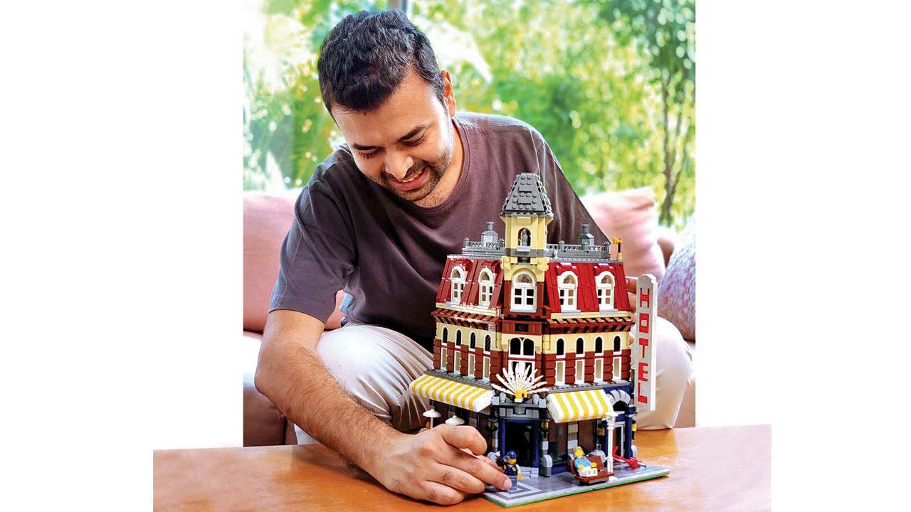 Bhatnagar sets up a LEGO building