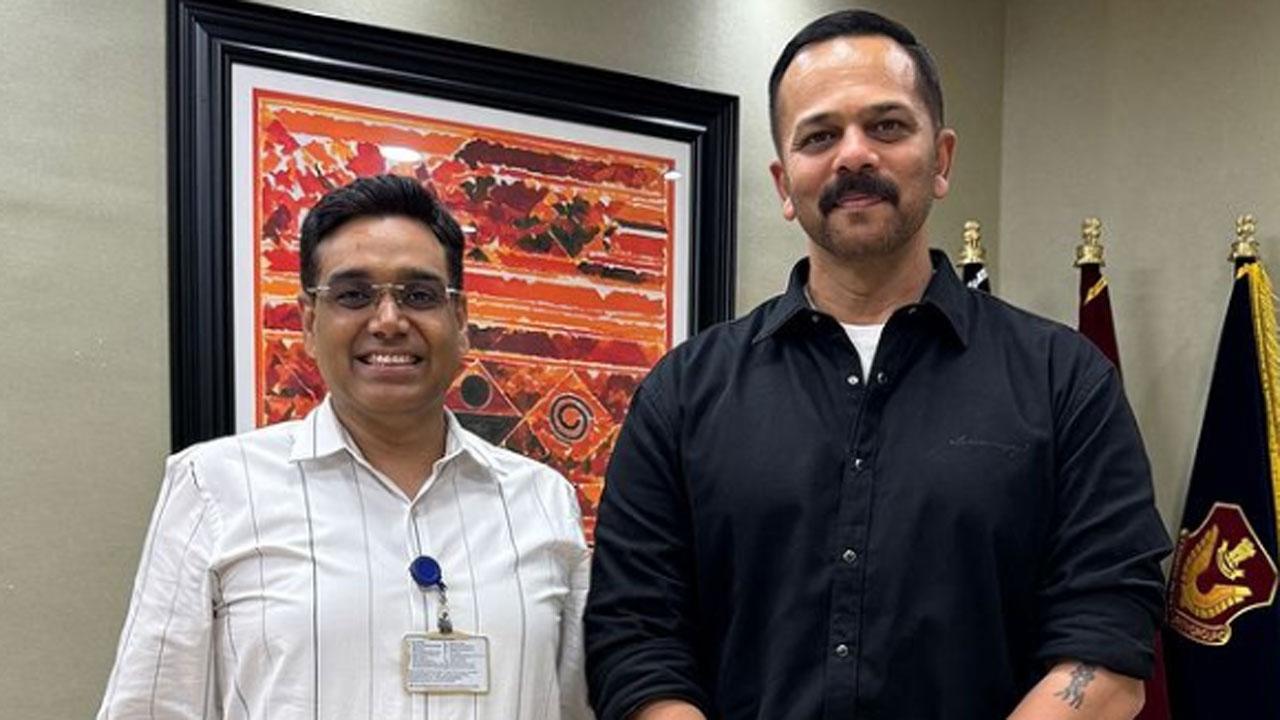 Rohit Shetty meets 'real hero' of '12th Fail' IPS Manoj Kumar Sharma, Vikrant Massey reacts