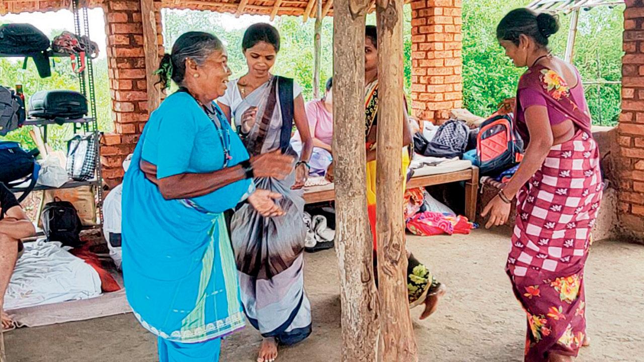 Women perform a traditional dance