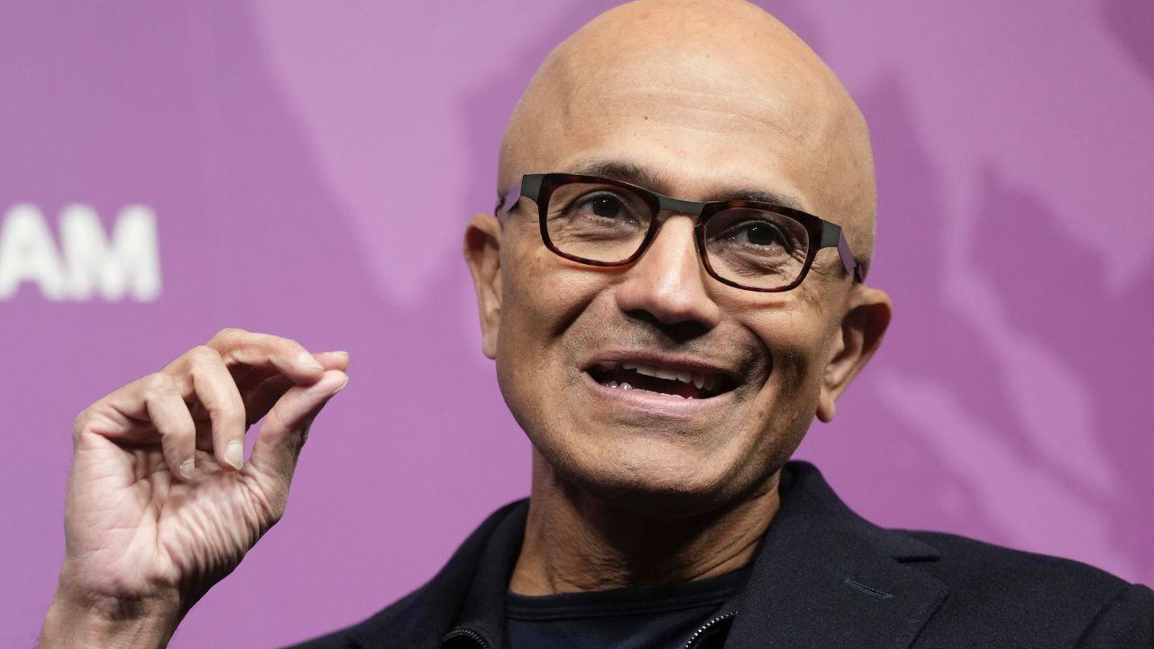 Satya Nadella emphasises the importance of Artificial Intelligence (AI) in science, especially in accelerating progress.