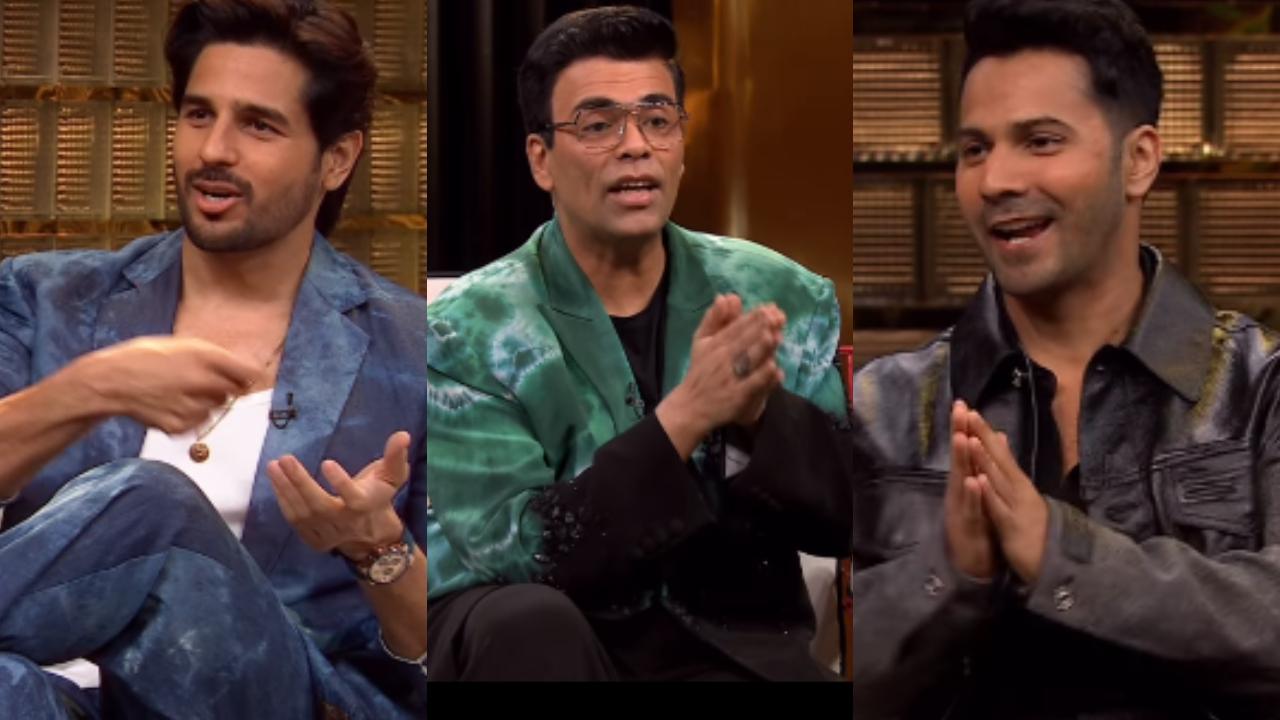 Varun Dhawan and Sidharth Malhotra, the old 'Students' appeared on the Koffee couch. Karan shared humorous anecdotes about Varun and Sidharth from their time filming 'Student of the Year'. Sidharth discussed his married life as well as how he met Kiara and fell in love while filming 'Shershaah'