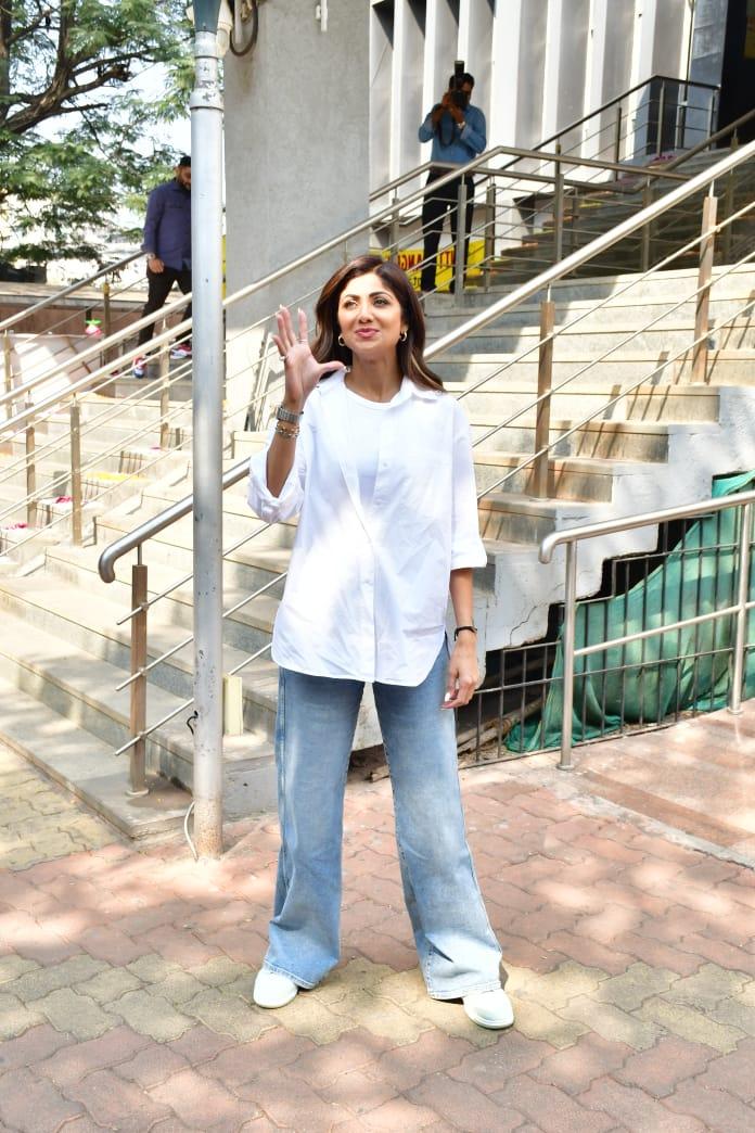 Shilpa Shetty looked smart as she went out and about in the city