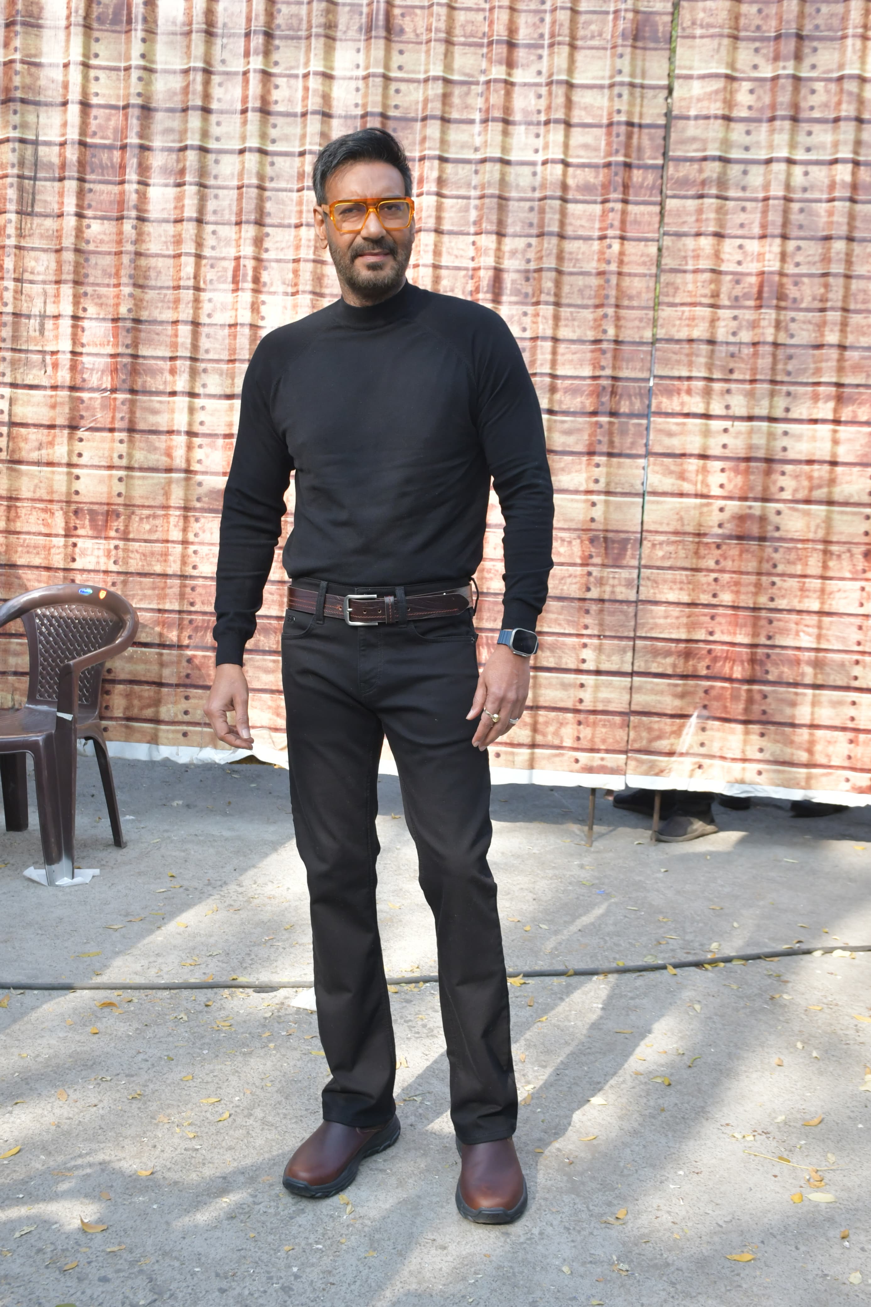 Ajay Devgn looked stylish as he got clicked in a black outfit