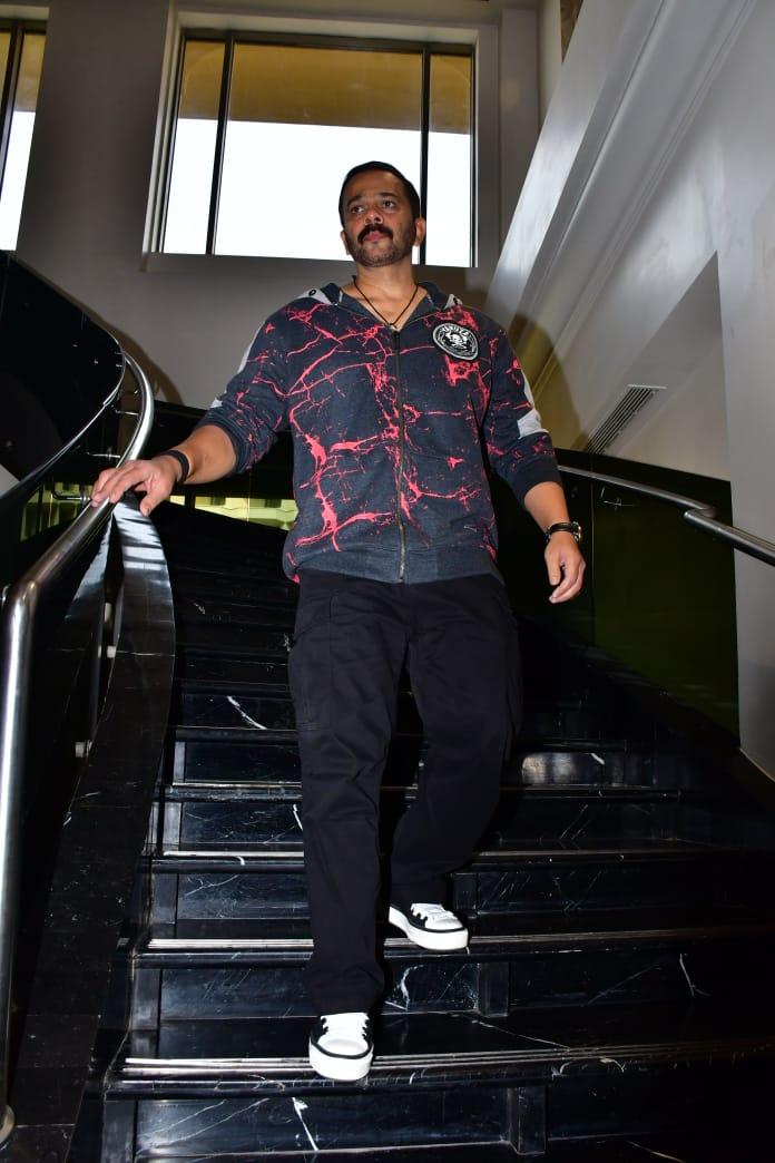 Rohit Shetty was snapped promoting is next directorial 