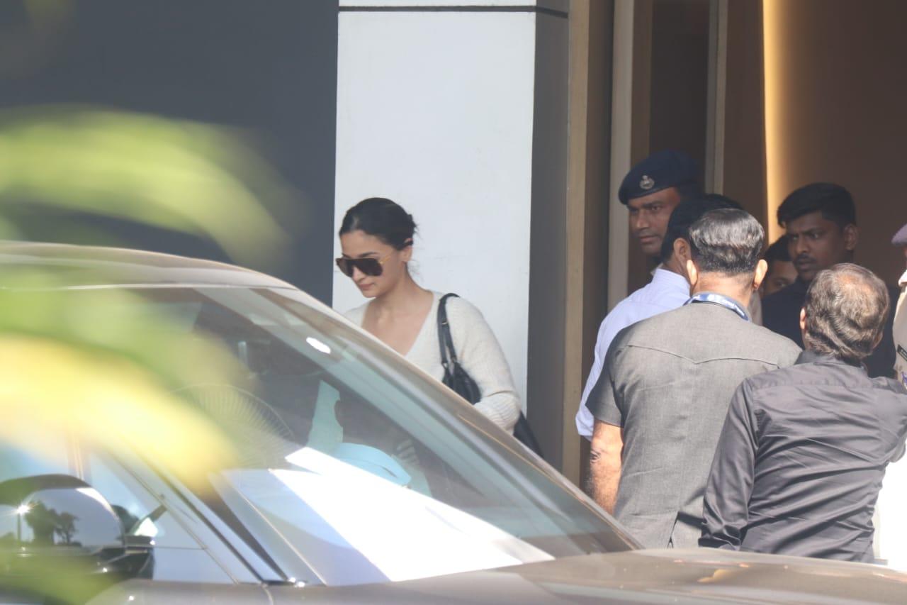 Alia Bhatt got clicked as she went out and about. The actress is expected to attend Ram Mandir Pran-Pratishtha ceremony in Ayodhya