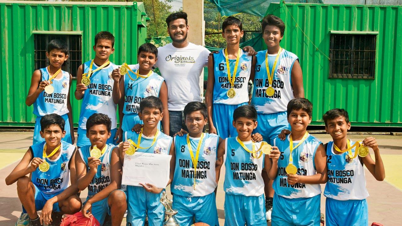 The Don Bosco boys with their medals on Saturday. Pics/Atul Kamble 