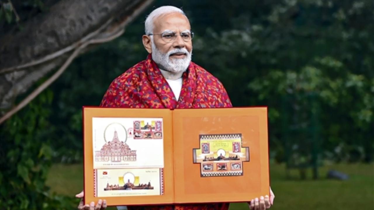PM Modi releases commemorative postage stamps on Ram Mandir in Ayodhya