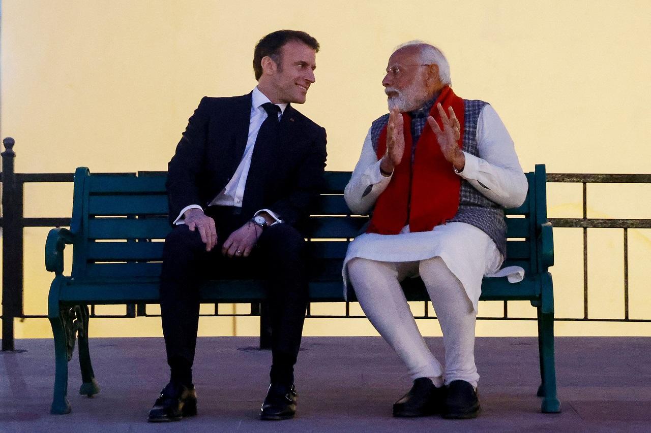 The talks took place at a 19th century palace after Modi and Macron held a roadshow from the astronomical observation site of Jantar Mantar to iconic Hawa Mahal in the Pink City
