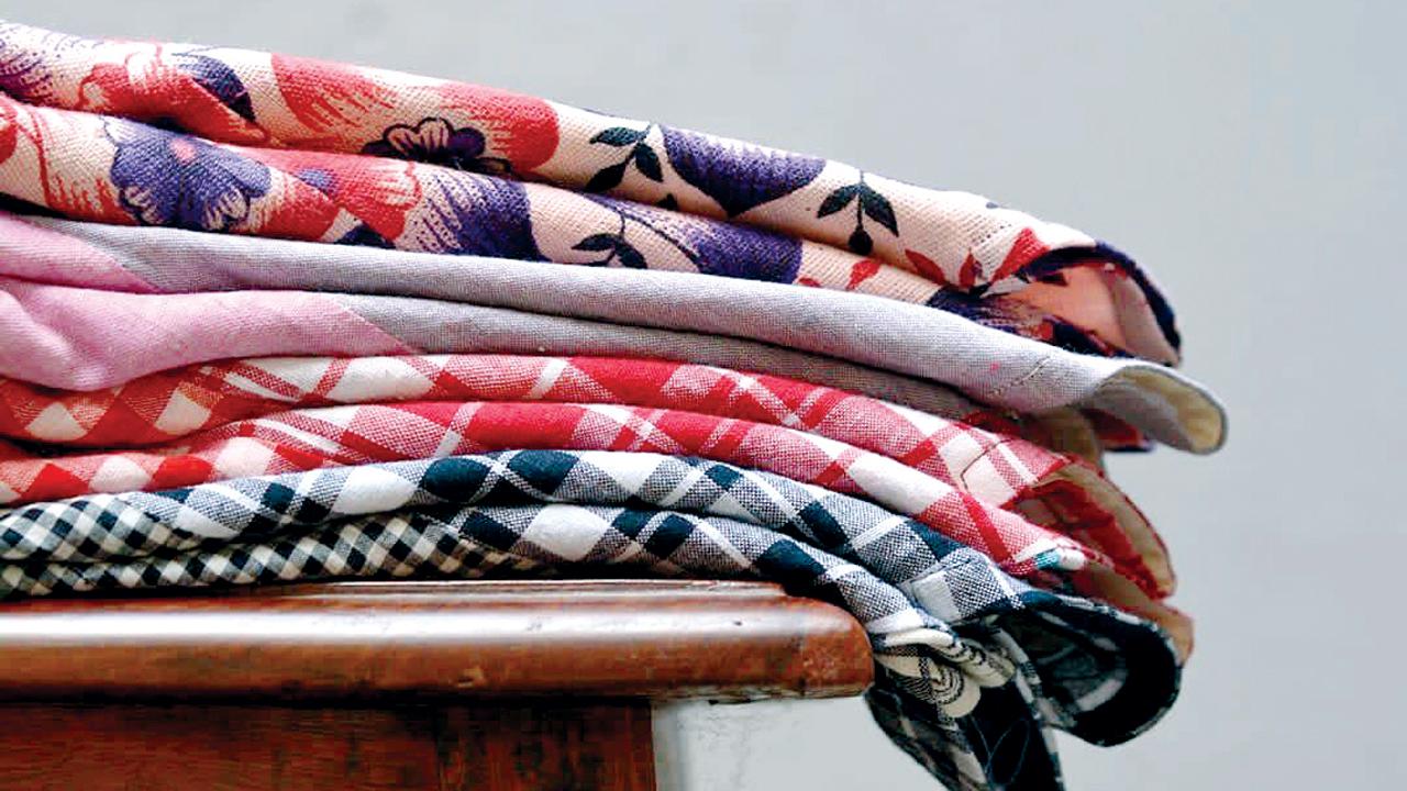 Bengaluru’s Metaphor Racha’s ready-to-wear saree blouses. Most of their products are dyed in red or blue in Shirahatti, Gada district of Karnataka; expanding the colour chart would mean going shopping for dyes in Maharashtra or Erode, Tamil Nadu. Variations are therefore achieved through changes in patterning. The for-profit firm sources yarn and fabric from Khadi sansthas in Karnataka