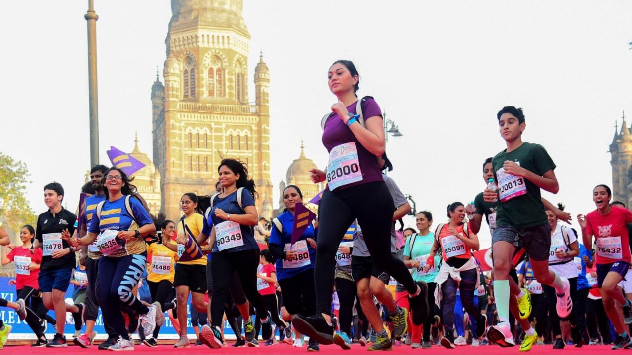 The participants will take to the start line at the Chhatrapati Shivaji Maharaj Terminus on January 21, Sunday. Joining from different parts of the world will be an additional 2900 runners participating virtually through the TMM app. Photo Courtesy: AFP 