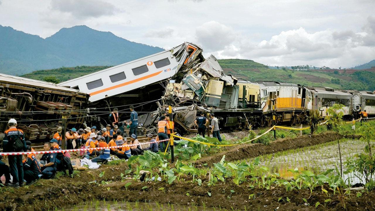 Trains collide on Indonesia’s main island of Java; 4 dead