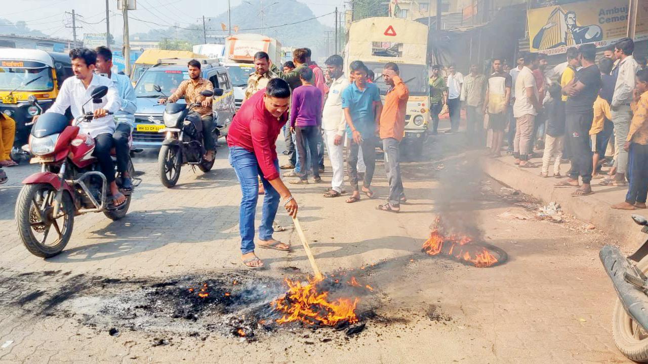 Truckers in Navi Mumbai, Palghar clash with cops during protest against new 10-year term for hit-and-run cases