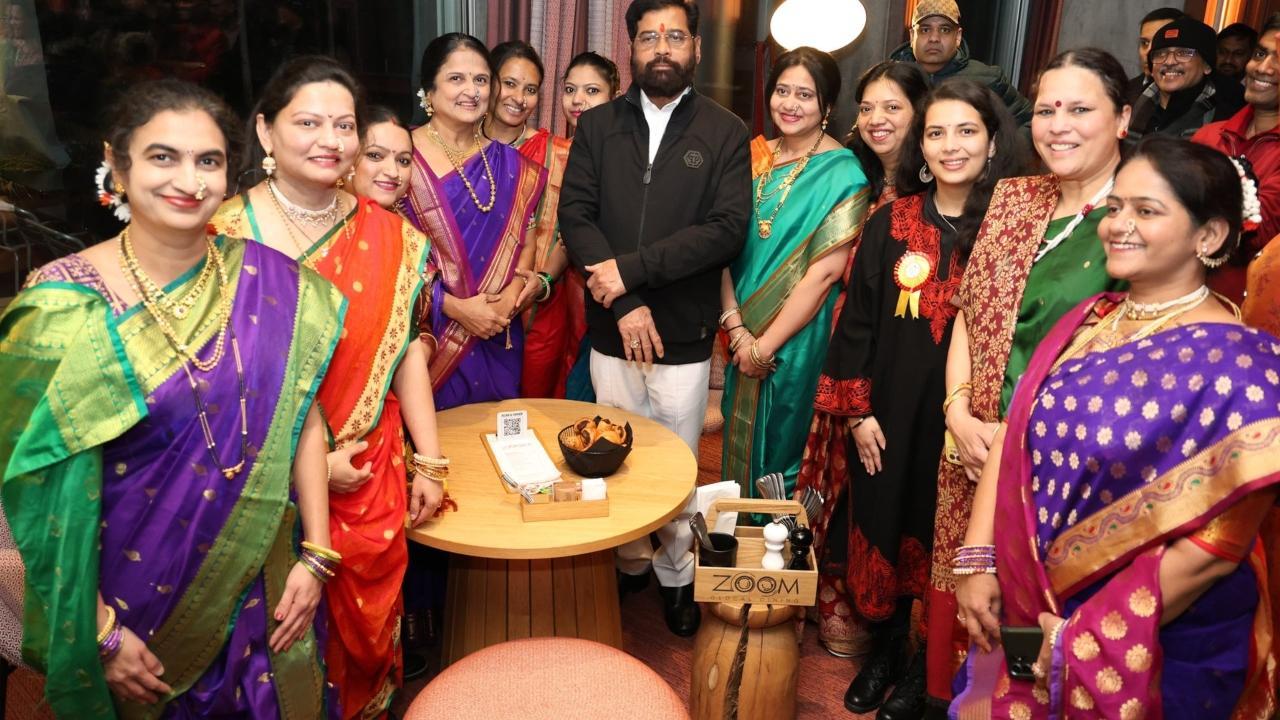 IN PICS: CM Eknath Shinde welcomed at Zurich airport in Maharashtrian style