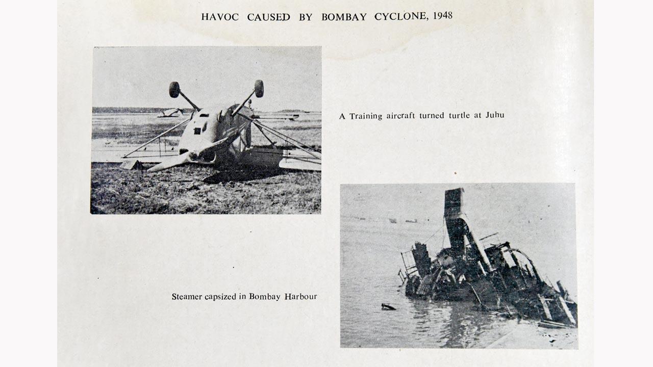 Photographs of the devastation post the 1948 cyclone that lead to the death of seven people. Pics/Shadab Khan