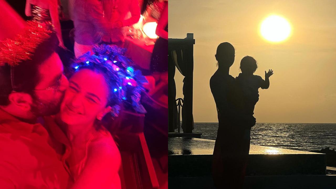 New Year 2024: Alia Bhatt kisses Ranbir Kapoor on the cheek, shares glimpses of time with Raha