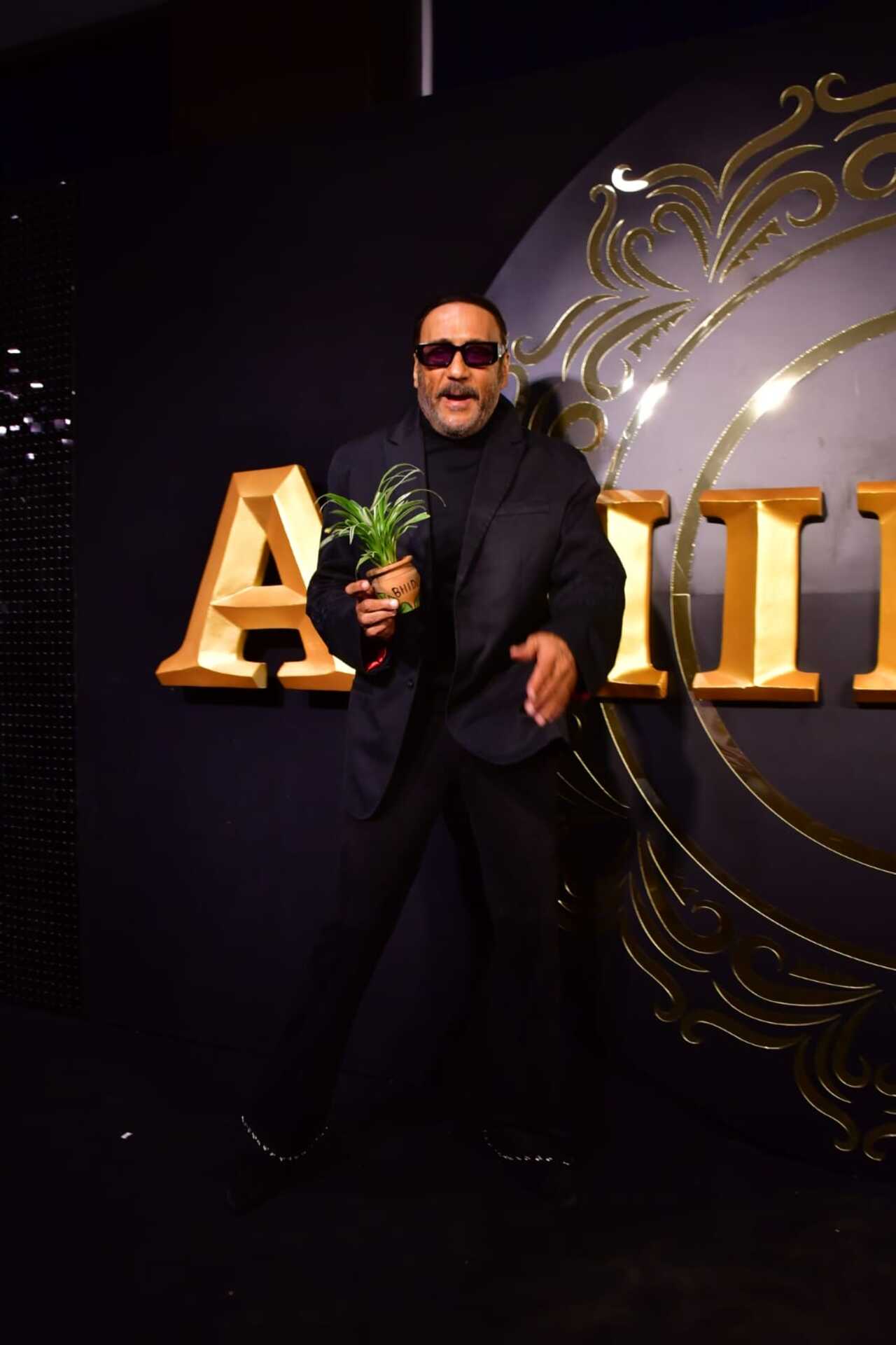 As always, Jackie Shroff brought his positive energy and a plant to the success party