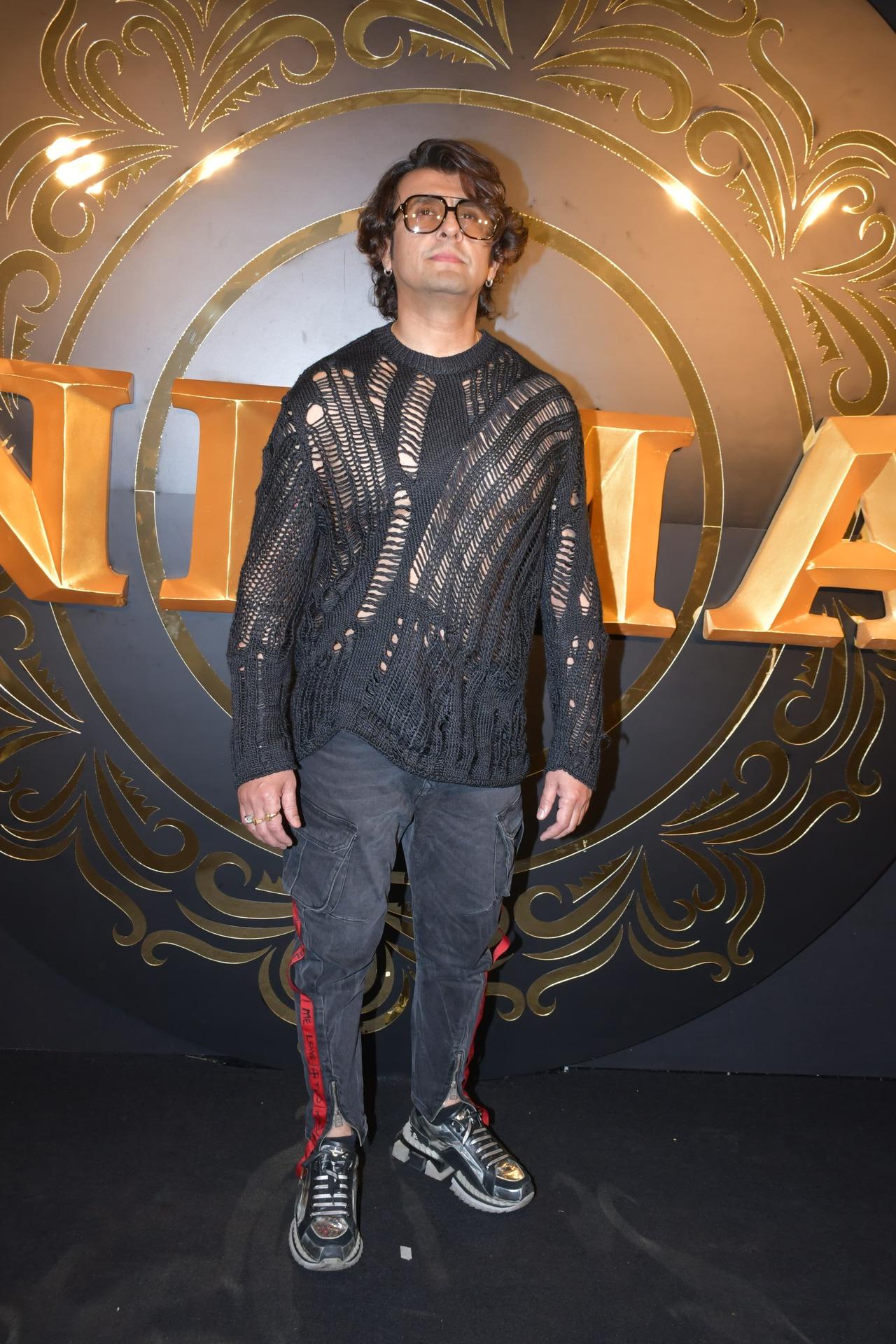 Singer Sonu Nigam who sang the song 'Papa Meri Jaan' from the film Animal also graced the party