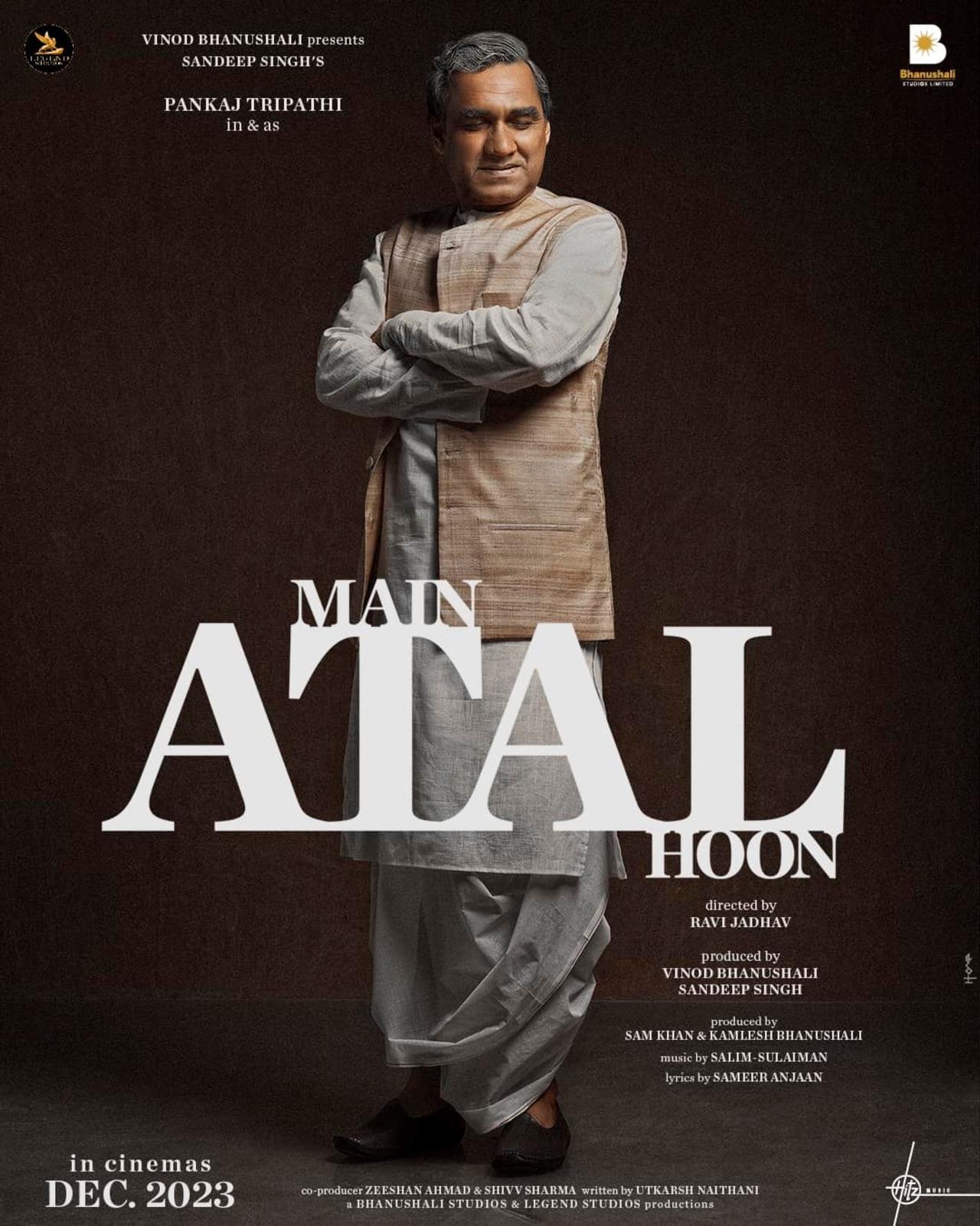 Main Atal Hoon
Follows the extraordinary life and political journey of Shri Atal Bihari Vajpayee, an iconic figure in Indian politics, and delves into the multifaceted persona of Vajpayee Ji, capturing his essence as a poet, a gentleman, and a statesman. Directed by Ravi Jadhav, the film also stars Pankaj Tripathi, Benedict Garrett, and Harshal Gire