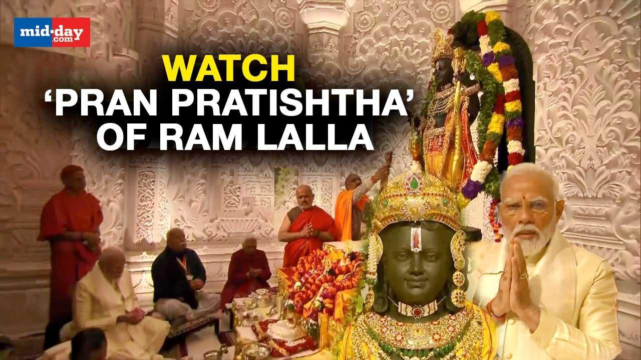 Ayodhya Ram Mandir Inauguration: Watch Pran Pratishtha ceremony by PM Modi
