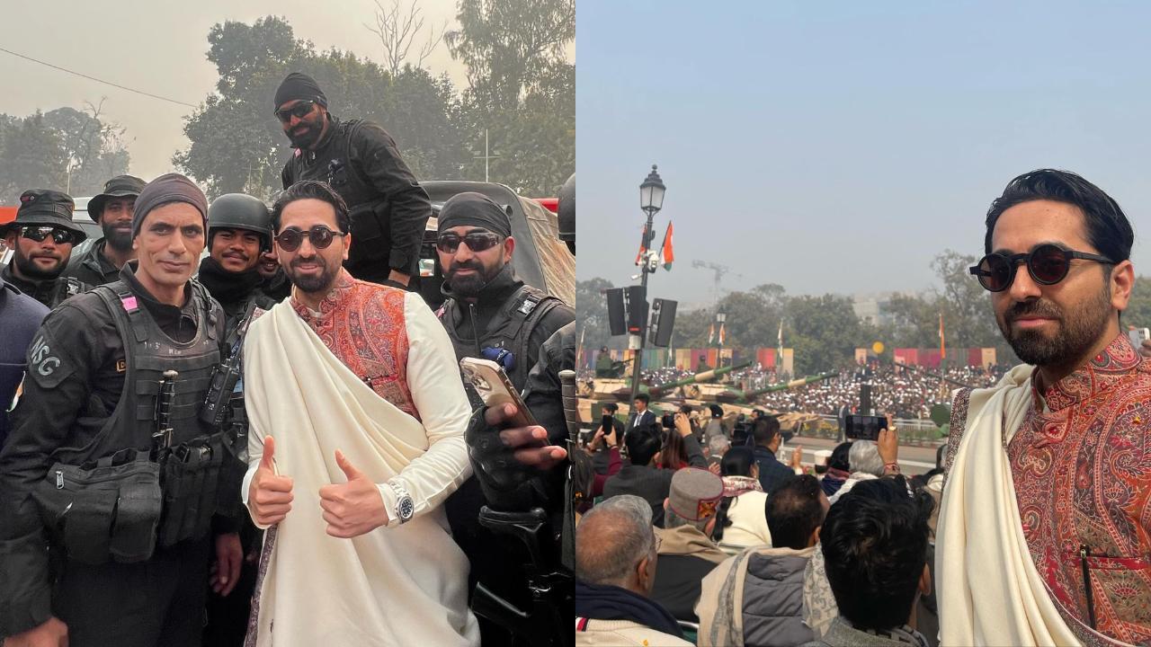 Ayushmann Khurrana celebrates Republic Day 2024 by watching the parade in Delhi, see pics!