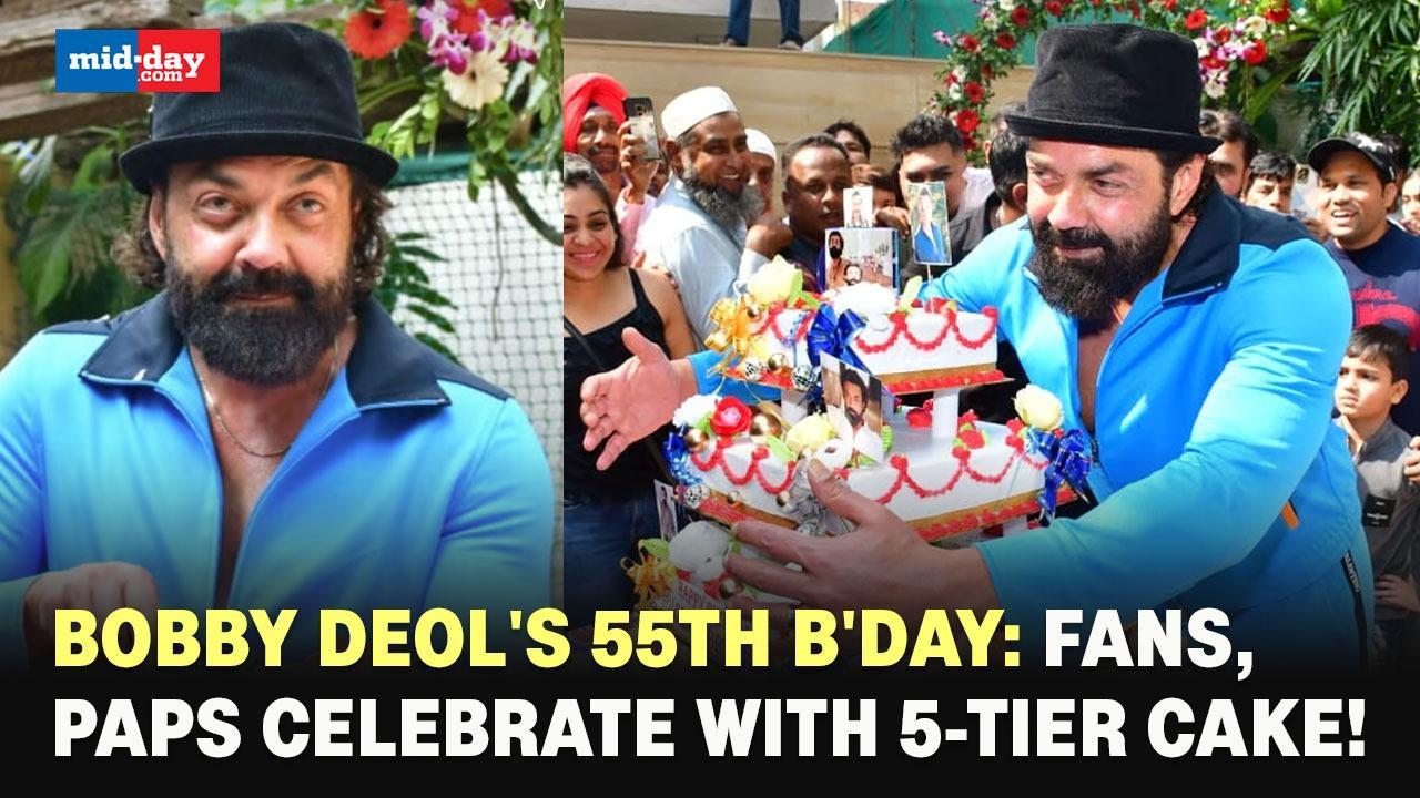 Bobby Deol's Birthday: Bobby celebrates with fans; Paps cheer 'Babaji Ki Jai Ho'