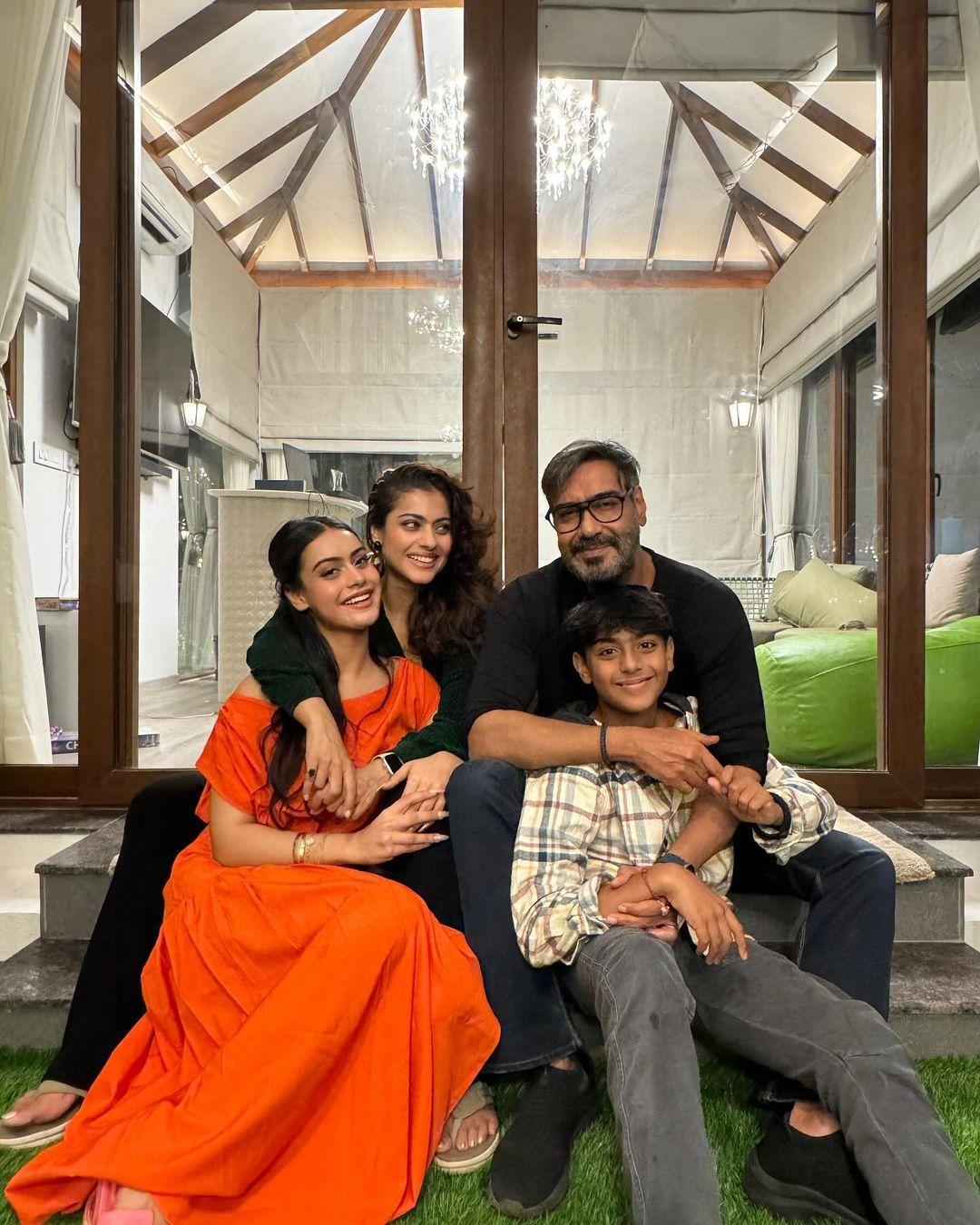 Ajay Devgn and Kajol celebrated the new year with their family. The Singham actor dropped the perfect click from their celebration