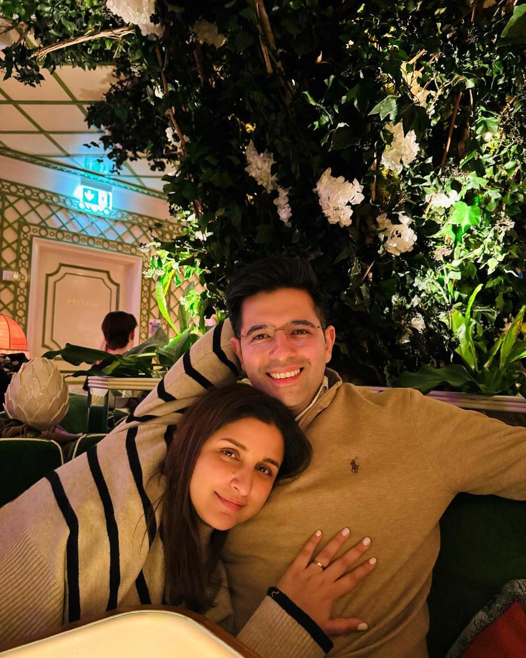 Parineeti Chopra and Raghav Chadha are currently in london and the two celebrated their New Year their only