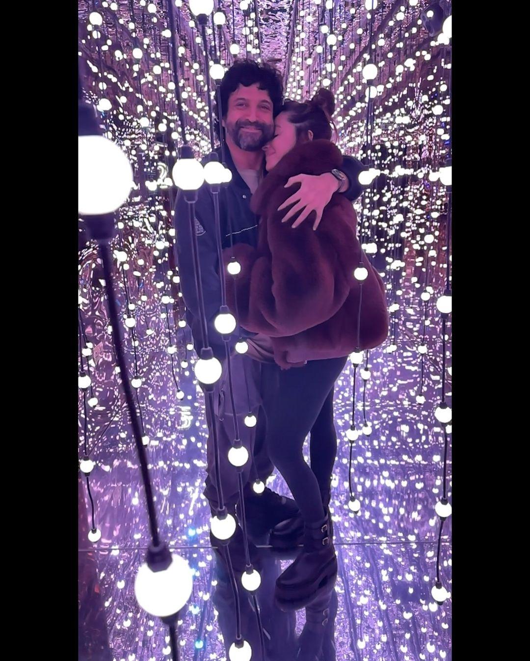 The power couple Farhan Akhtar and Shibani Dandekar dropped a beautiful romantic click as they welcomed 2024