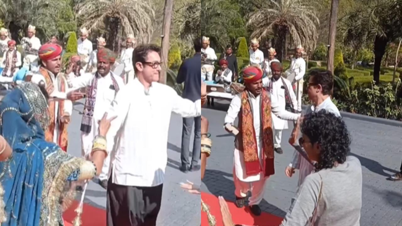 Gleeful Aamir Khan dances to beats of dhol at Ira Khan and Nupur Shikhare's wedding, watch video