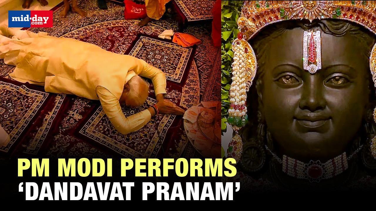 Ayodhya Ram Mandir Inauguration: PM Modi performs ‘Dandavat Pranam’