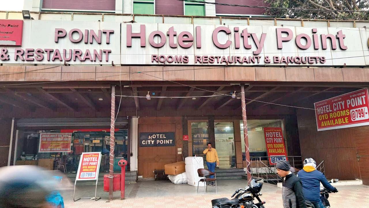 Hotel City Point in Gurugram where the murder occurred on Tuesday 