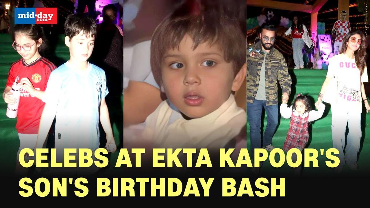 Ekta Kapoor's son's birthday : Kareena's son Jeh and other star kids attend