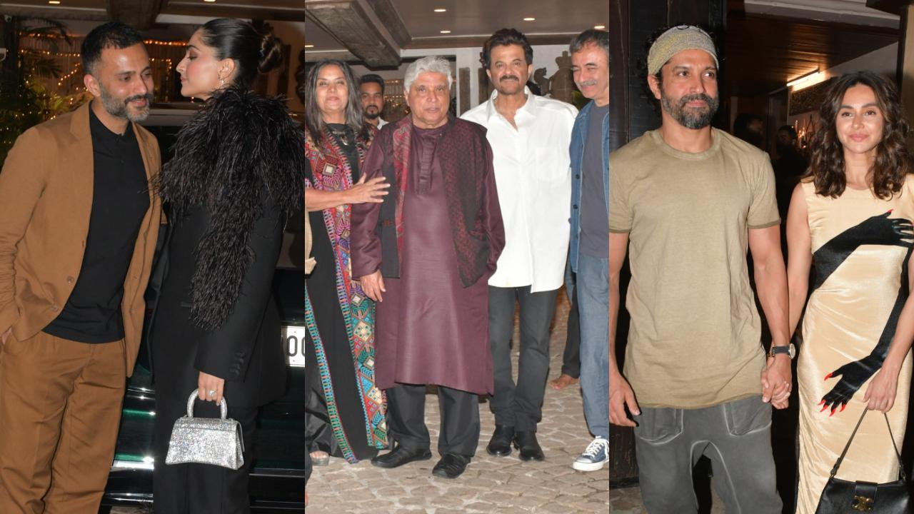 In Pics: Anil Kapoor hosts Javed Akhtar's birthday bash, celebs attend