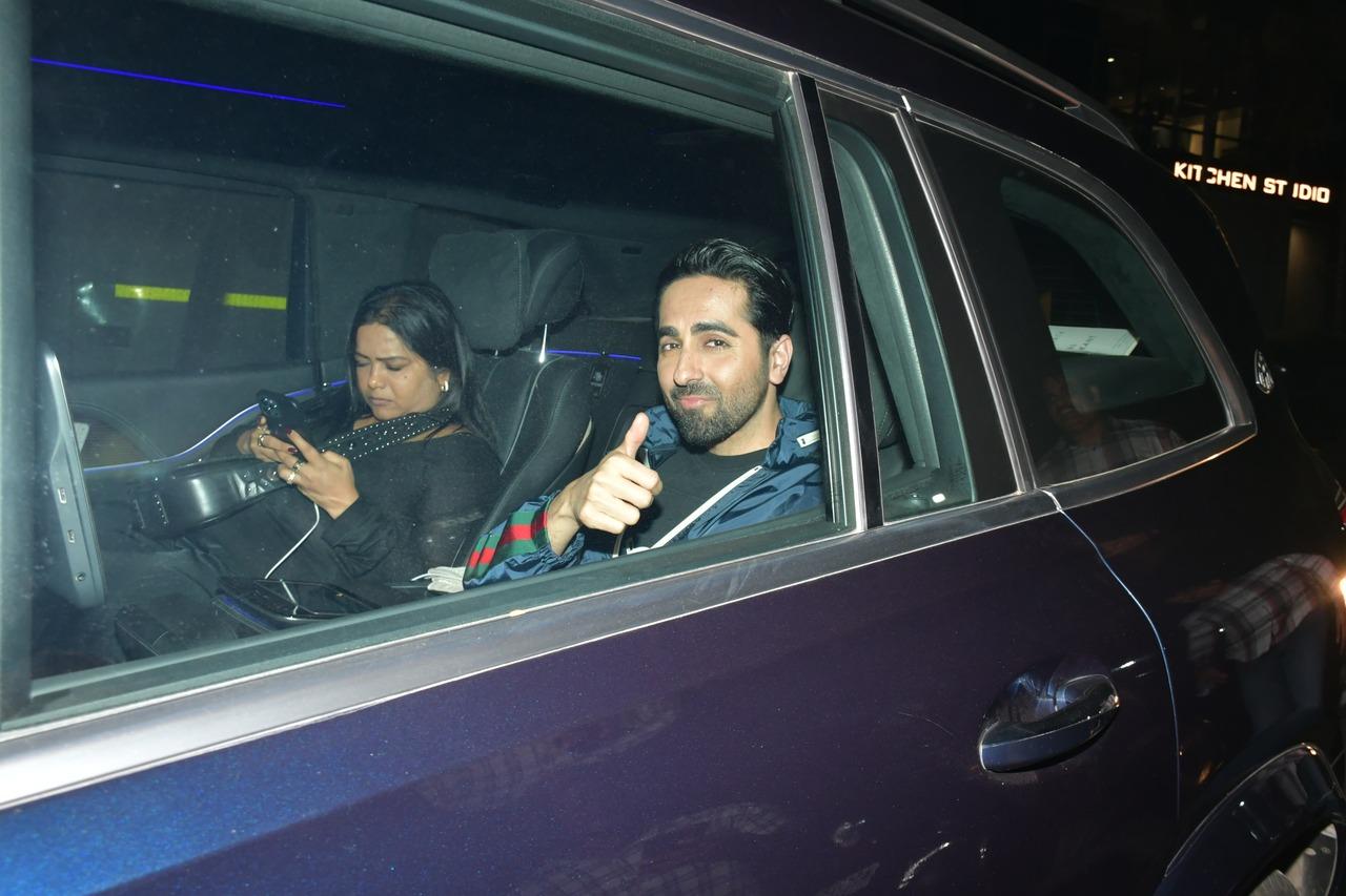 Actor Ayushmann Khurrana was also seen at the screening. On Wednesday, the actor dropped a video of him dancing with his daughter to the song 'Sher Khul Gaye' from the movie
