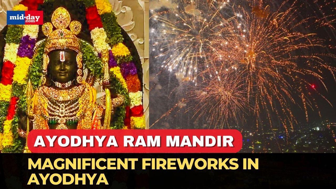 Ayodhya Ram Mandir Inauguration: Ayodhya celebrates with fireworks and Diyas