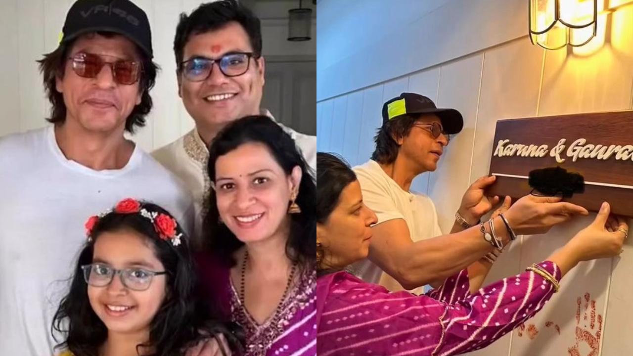 Shah Rukh Khan visited film producer Gaurav Verma and his family for the inauguration of their house, and pictures from the visit have surfaced on the internet. Read More