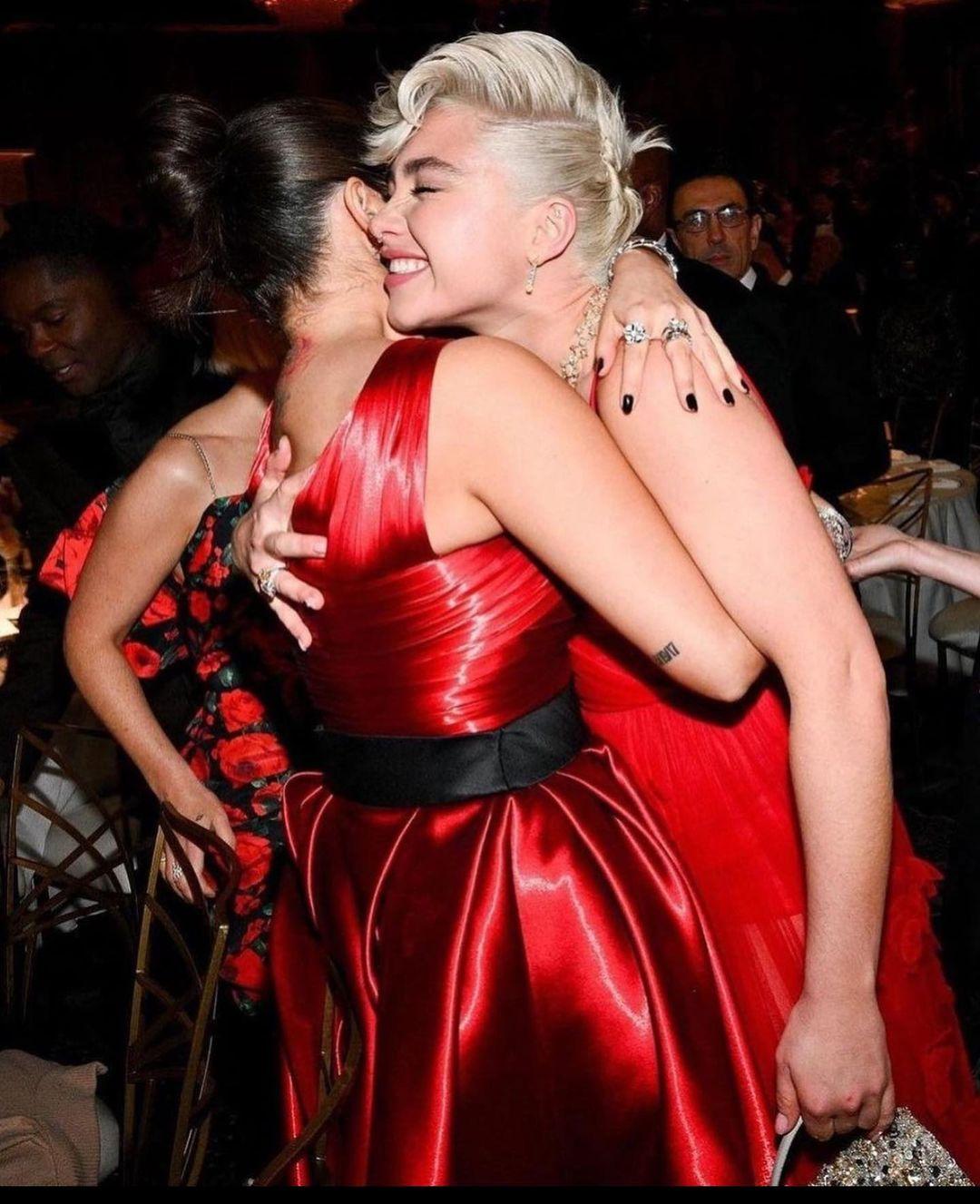 Selena Gomez shared a hug with actress Florence Pugh. Given Florence's heartthrob status in Hollywood, the picture was bound to go viral