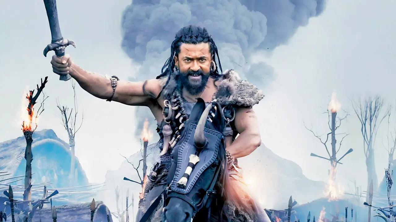 Kanguva: 
If Telugu cinema is doling out spectacles, its Tamil counterpart isn’t far behind. Tamil star Suriya will headline the period action drama, Kanguva, which revolves around a valiant warrior. Siva’s directorial venture, to be released in 3D, is reportedly mounted on a staggering budget of over R300 crore. It also marks the Tamil debut of Bobby Deol and Disha Patani