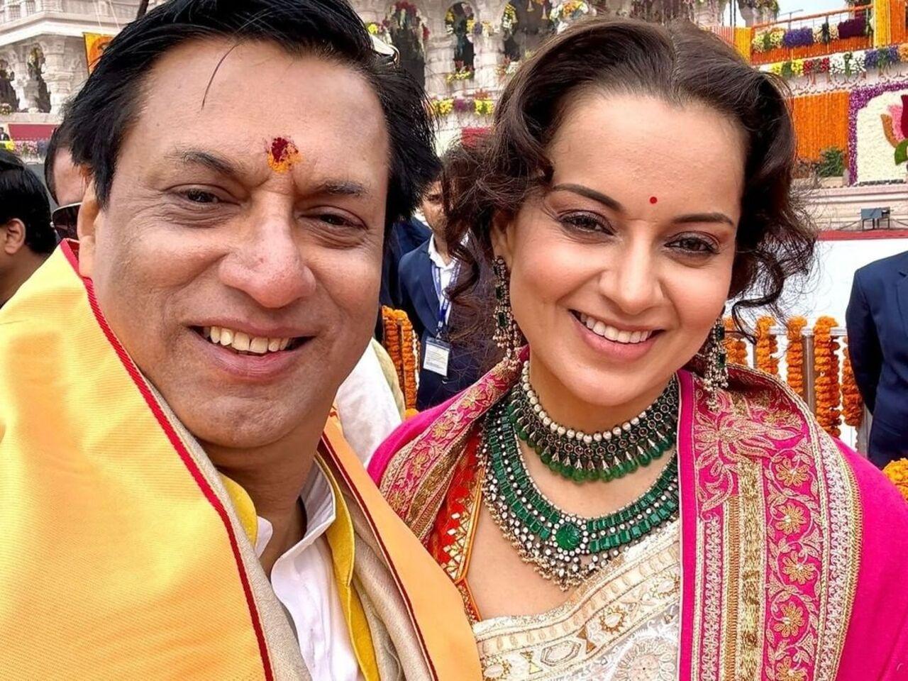 Director Madhur Bhandarkar clicks a selfie with actress Kangana Ranaut. The duo has worked together in the film 'Fashion'