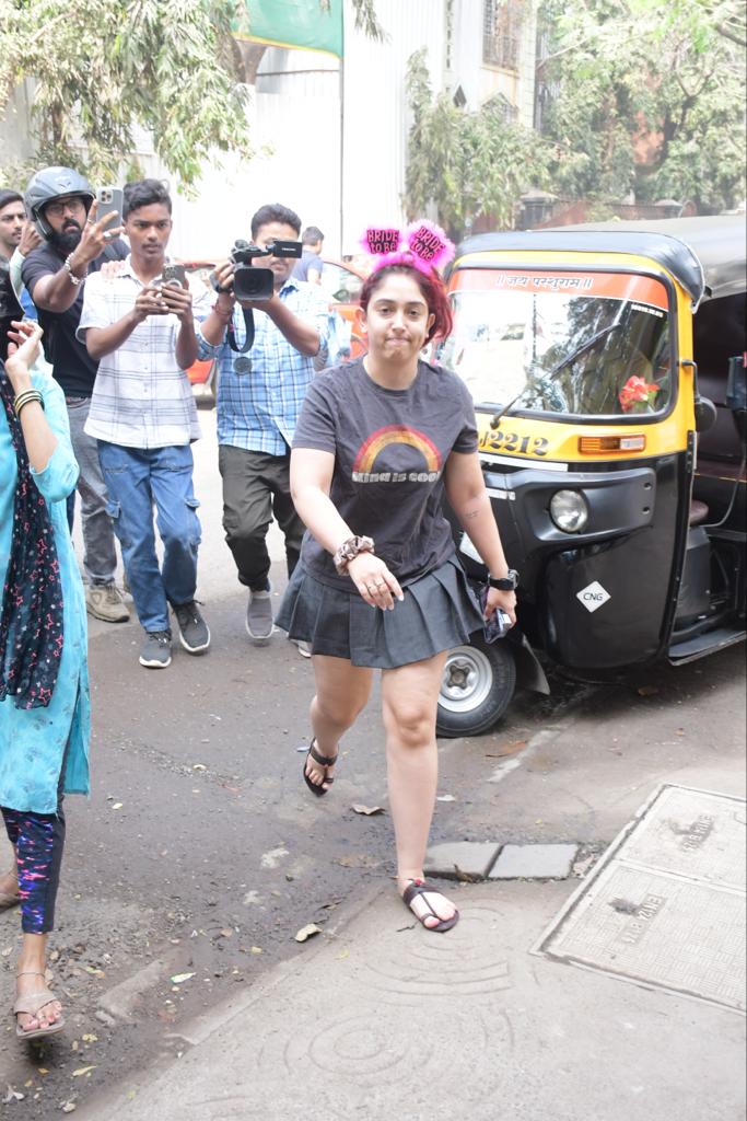 Ira Khan was clicked outside a salon