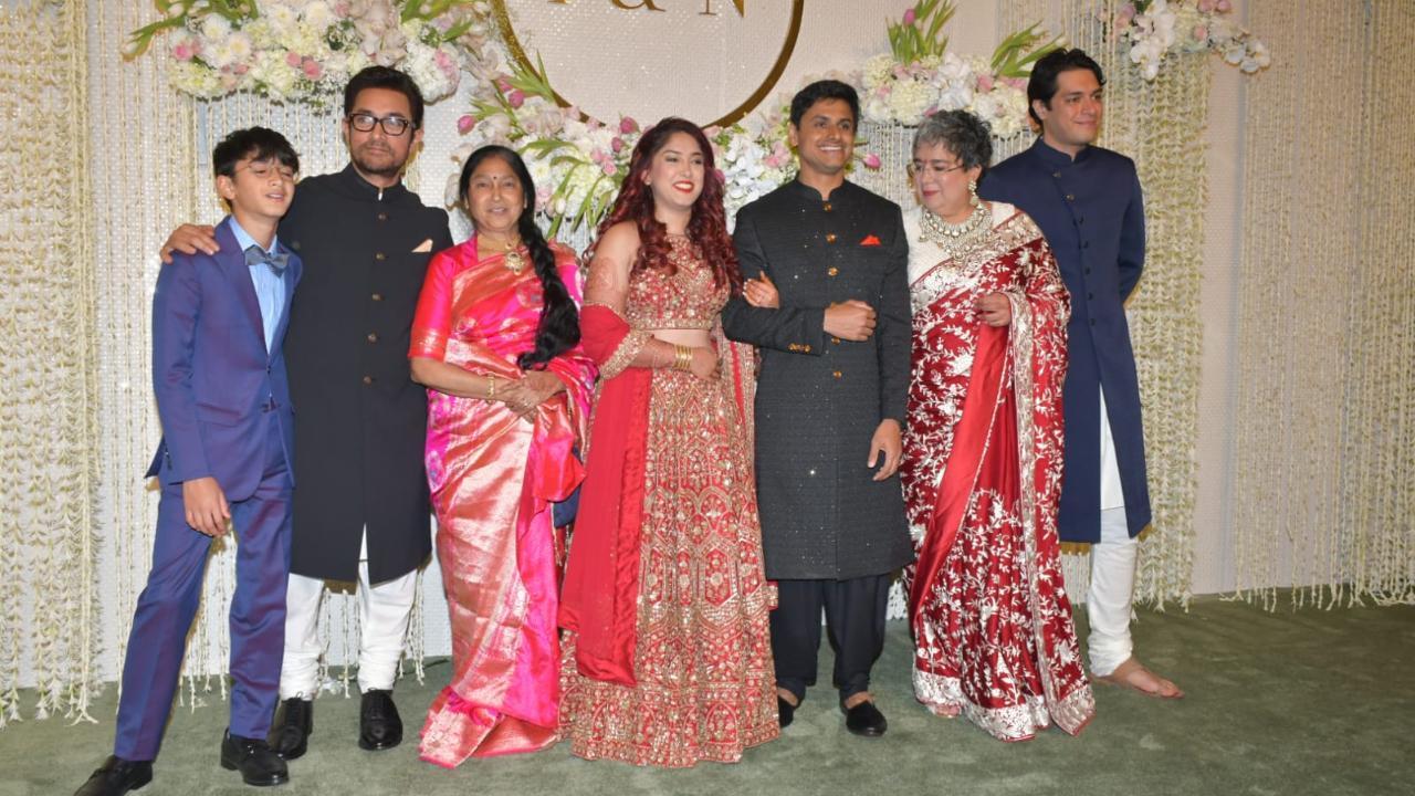 Ira Khan and Nupur Shikhare reception: Newlyweds host grand party in Mumbai, Aamir Khan becomes first one to pose for picture