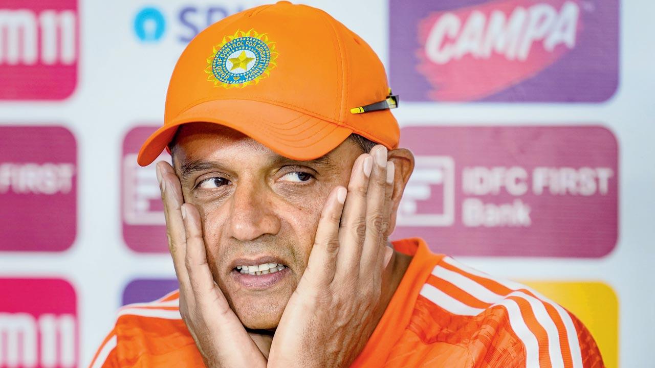 Rahul Dravid at a press conference